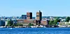 Oslo rådhus sett fra sjøen