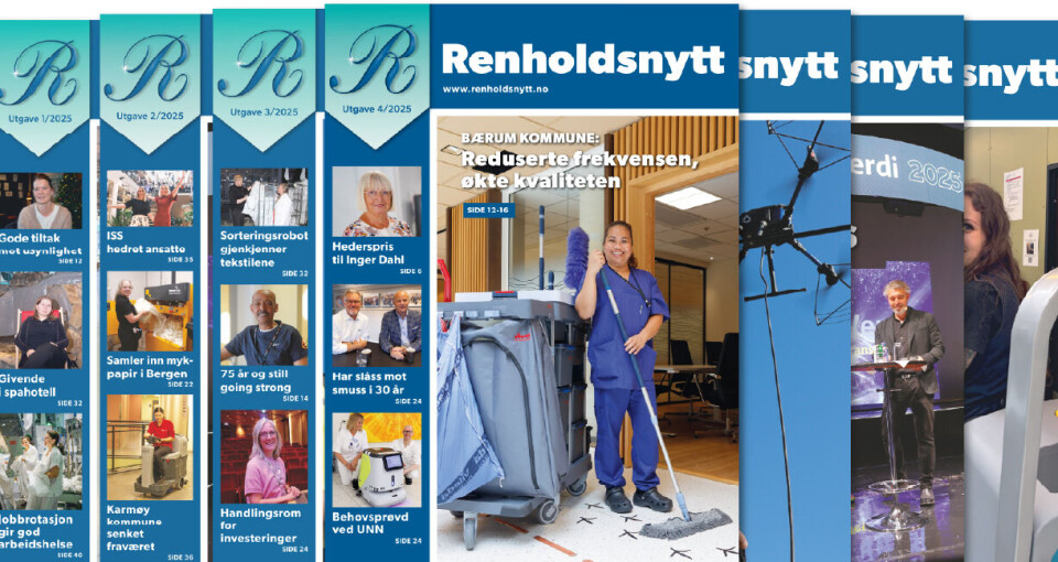 Få tilgang til vårt digitale Renholdsnytt-arkiv Renholdsnytt 4/2025 forside