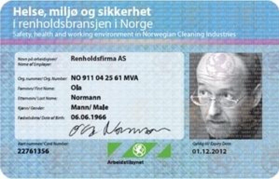 Id-kort omdøpes til HMS-kort