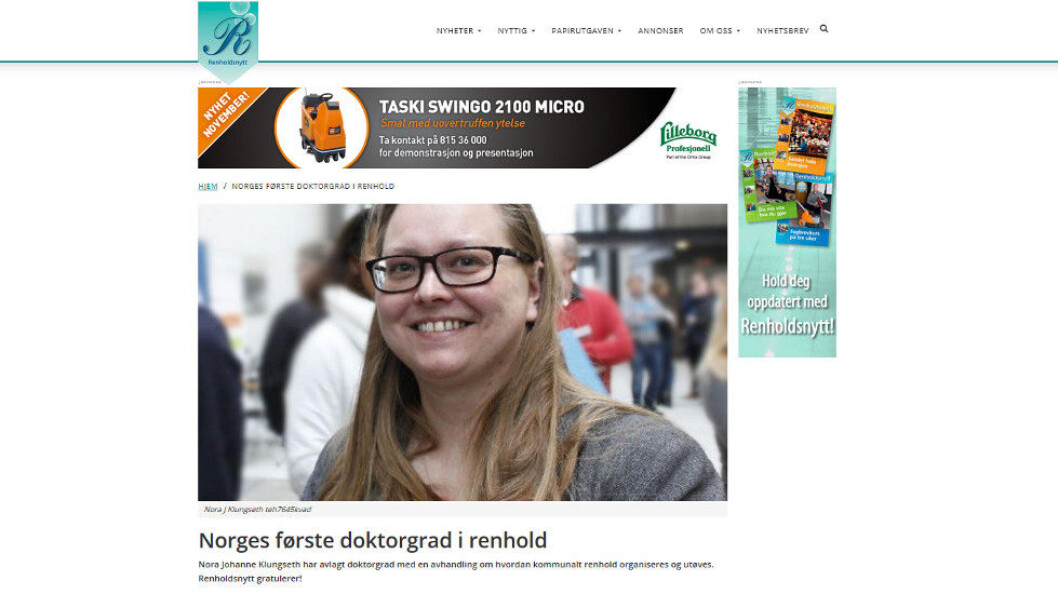 Nora Johanne Klungseths doktorgrad i renhold var meget populær lesning i 2015, men det var en annen og mer tidløs sak som enda flere treff. Nora Johanne Klungseths doktorgrad i renhold var meget populær lesning i 2015, men det var en annen og mer tidløs sak som enda flere treff.