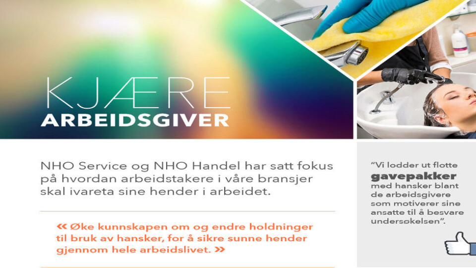 Faksimile fra prosjektet Sunner hender (NHO Service). Faksimile fra prosjektet Sunner hender (NHO Service).
