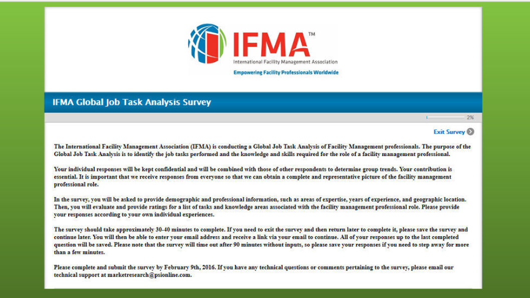 Faksimile fra IFMAs spørreundersøkelse. Faksimile fra IFMAs spørreundersøkelse.