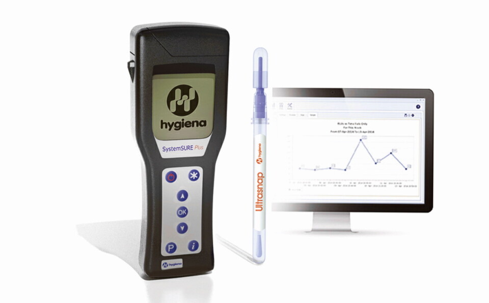 SystemSure, ATP-målinger fra Hygiena. (Foto: Produsenten) SystemSure, ATP-målinger fra Hygiena. (Foto: Produsenten)