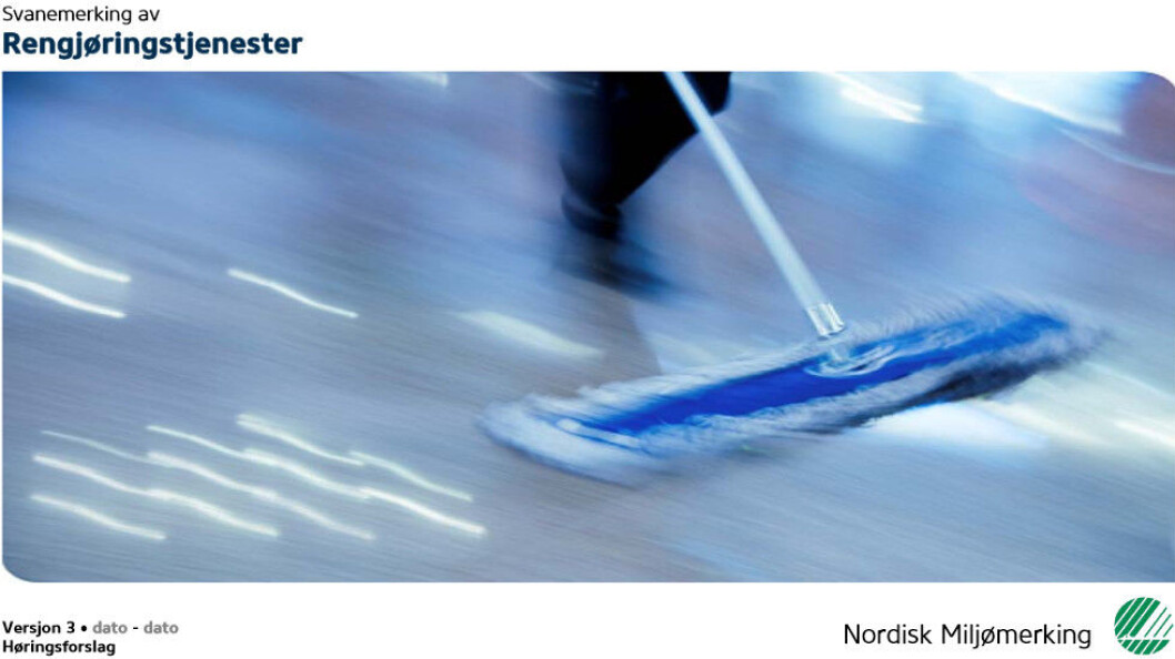 Faksimile fra høringsutkastet. (Ill.: Nordisk Miljømerking) Faksimile fra høringsutkastet. (Ill.: Nordisk Miljømerking)