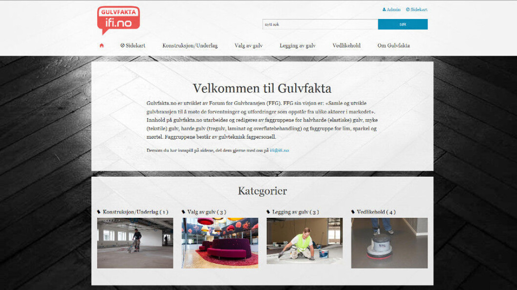 Gulvfakta.no er en ny samleportal for grunnleggende informasjon om gulv, utviklet av Forum for Gulvbransjen. Ill.: gulvfakta.no Gulvfakta.no er en ny samleportal for grunnleggende informasjon om gulv, utviklet av Forum for Gulvbransjen. Ill.: gulvfakta.no