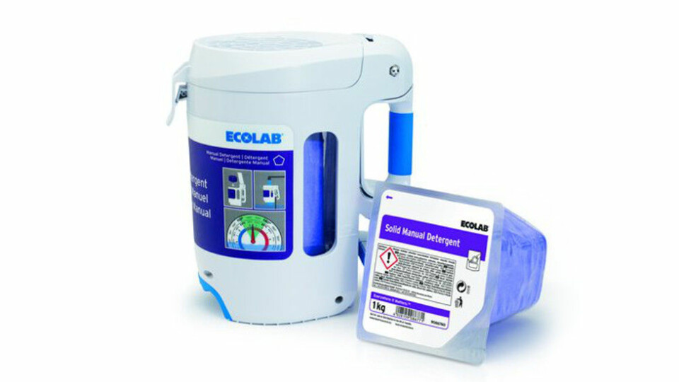 Solid Mobile Dispenser og Solid Manual Detergent. Foto: Ecolab