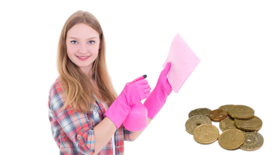 Jobber du med renhold og har fylt 18 år, skal du minst ha kr 174,20 i timen. (Ill.foto: Colourbox) Jobber du med renhold og har fylt 18 år, skal du minst ha kr 174,20 i timen. (Ill.foto: Colourbox)