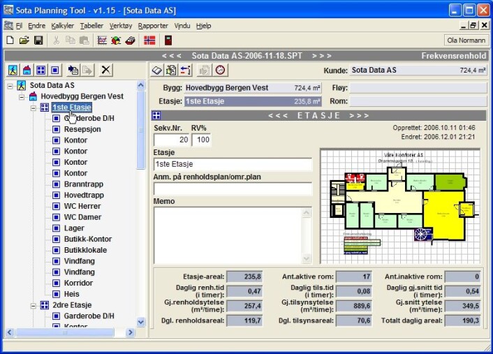Skjermbilde fra Sota Planning Tool. Foto: Produsenten Skjermbilde fra Sota Planning Tool. Foto: Produsenten