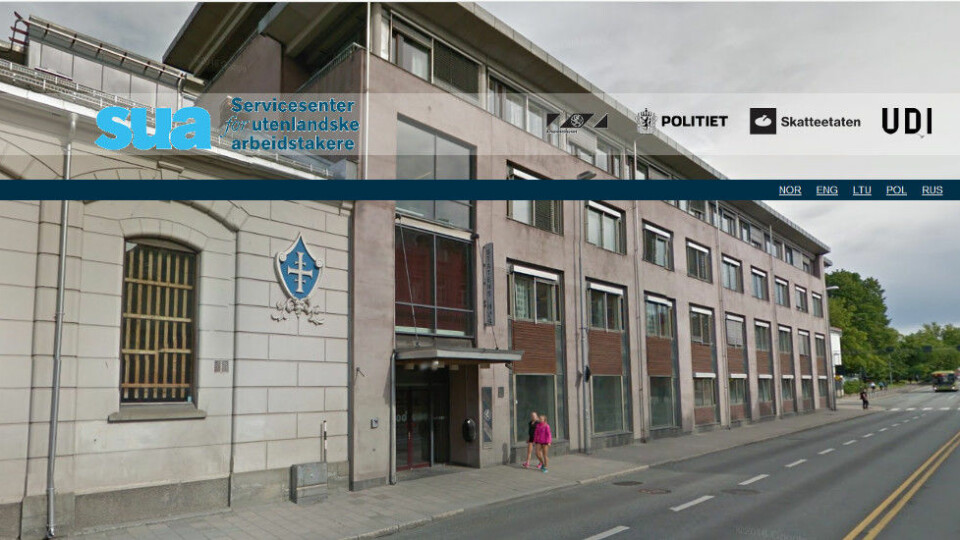 Servicesenter for uten­landske arbeids­takere holder til i Statens hus i Trondheim. (Ill. etter Google og SUA)