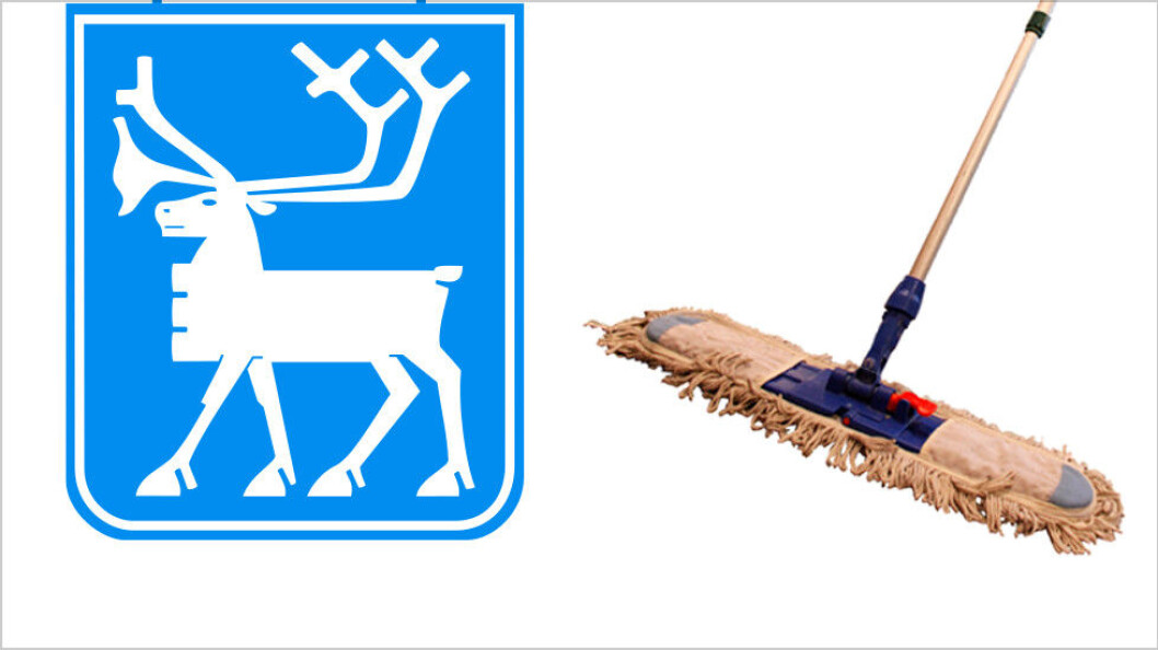 Illustrasjon med Tromsøs kommunevåpen. Illustrasjon med Tromsøs kommunevåpen.