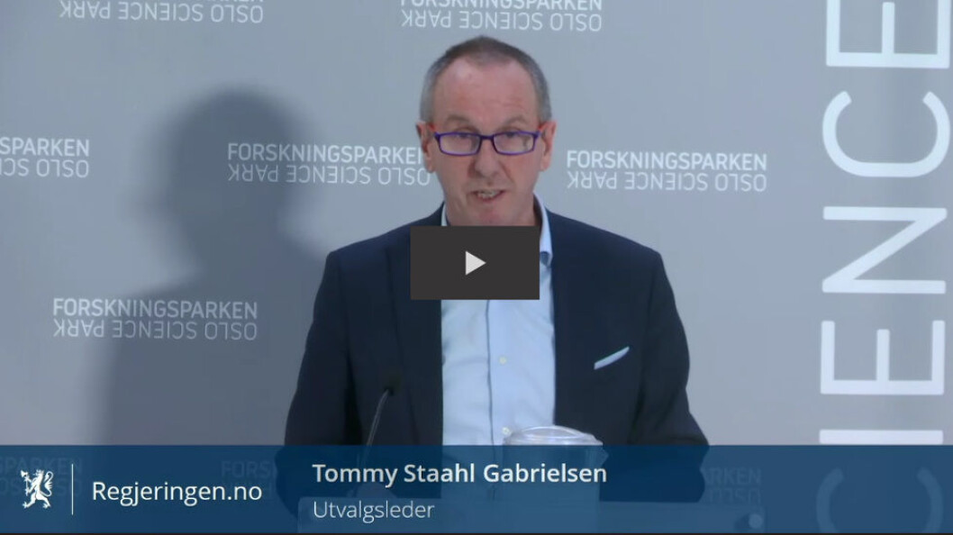 Utredningen ble fremlagt av utvalgsleder Tommy Staahl Gabrielsen 6. februar 2017. Foto: Regjeringen Utredningen ble fremlagt av utvalgsleder Tommy Staahl Gabrielsen 6. februar 2017. Foto: Regjeringen