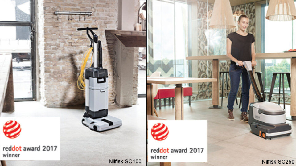 Nilfisk SC100 og SC250 ble valgt ut av en jury på rundt 40 uavhengige designere, designprofessorer og spesialiserte journalister. (Foto: Nilfisk) Nilfisk SC100 og SC250 ble valgt ut av en jury på rundt 40 uavhengige designere, designprofessorer og spesialiserte journalister. (Foto: Nilfisk)