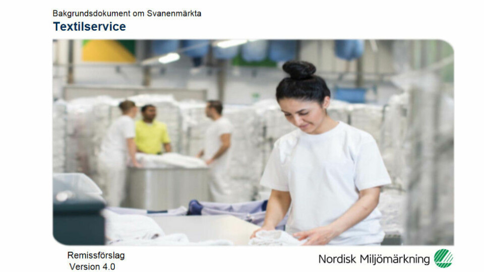 Faksimile etter Nordisk Miljømerkings høringsdokument.