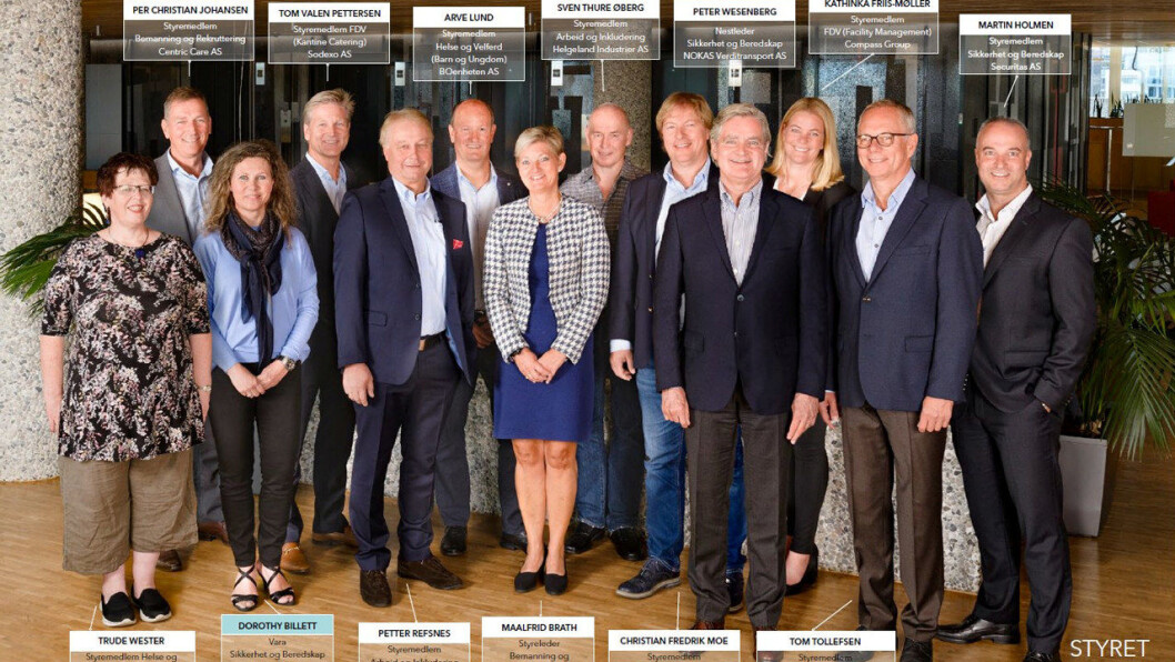 Styret i NHO Service fram til oktober 2017. (Foto: Jon Skille Amundsen) Styret i NHO Service fram til oktober 2017. (Foto: Jon Skille Amundsen)