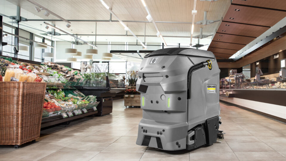 Kärcher kommer sent, men godt. I dag lanserte de Kira B 50 på Interclean-messen i Amsterdam. Foto: Produsenten Kärcher kommer sent, men godt. I dag lanserte de Kira B 50 på Interclean-messen i Amsterdam. Foto: Produsenten