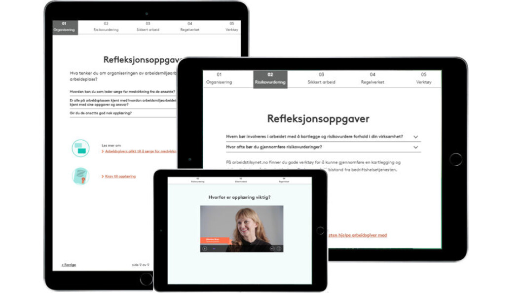 Arbeidsmiljøguiden finner du på nettadressen arbeidstilsynet.no/arbeidsmiljoguiden Arbeidsmiljøguiden finner du på nettadressen arbeidstilsynet.no/arbeidsmiljoguiden