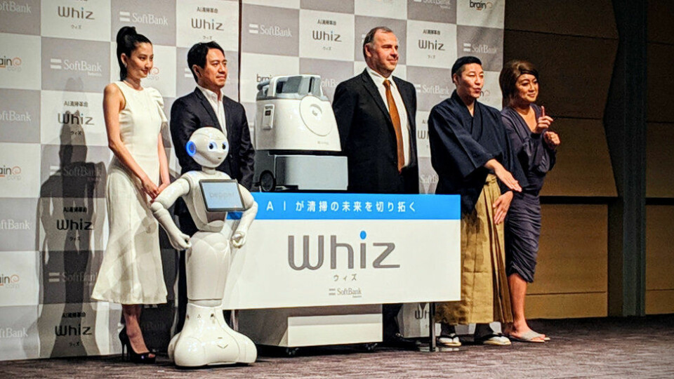 Brain Corp CEO Dr. Eugene Izhikevich avduker Whiz i Japan i partnerskap med SoftBank Robotics. (Foto: Brain Corp)