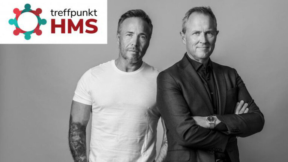 Michael Andreassen (t.v) og Per Henrik Stenstrøm er første par ut når konferansen Treffpunkt HMS arrangeres til høsten. Michael Andreassen (t.v) og Per Henrik Stenstrøm er første par ut når konferansen Treffpunkt HMS arrangeres til høsten.
