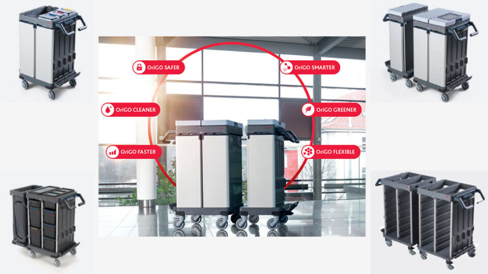 Origo2 ble «Årets produkt» under renholdsmessen Pulire 2019. (Foto: Vileda) Origo2 ble «Årets produkt» under renholdsmessen Pulire 2019. (Foto: Vileda)