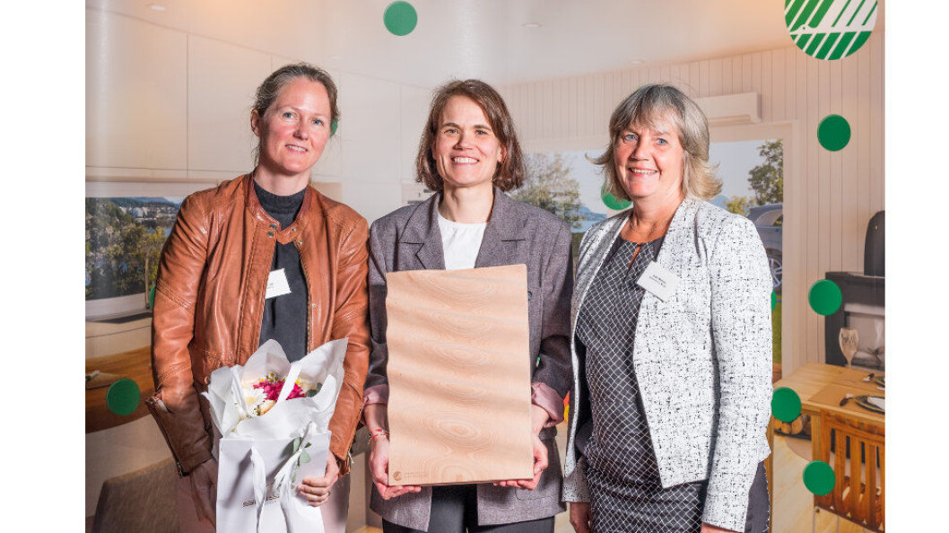 Lilleborg fikk prisen bl.a. for at de i utstrakt grad informerer om Svanemerket og miljømerking av produkter. Fra venstre kommersiell direktør Silje Tøge og forsknings- og utviklingsdirektør Margit Hegna i Lilleborg, sammen med direktør i Svanemerket, Anita Winsnes. (Foto: Jørgen S. Halvorsen) Lilleborg fikk prisen bl.a. for at de i utstrakt grad informerer om Svanemerket og miljømerking av produkter. Fra venstre kommersiell direktør Silje Tøge og forsknings- og utviklingsdirektør Margit Hegna i Lilleborg, sammen med direktør i Svanemerket, Anita Winsnes. (Foto: Jørgen S. Halvorsen)