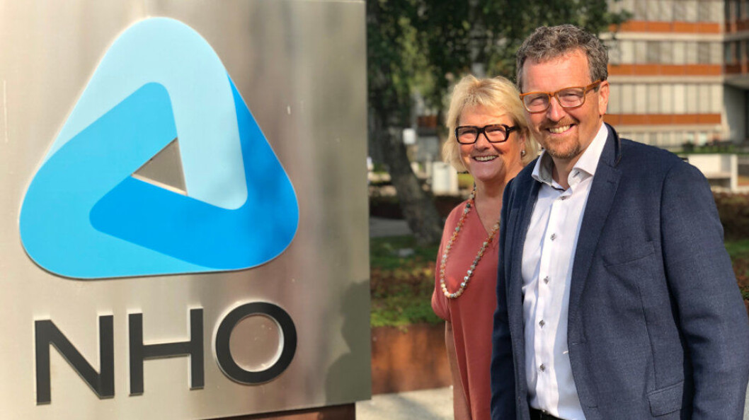 Anne Jensen og til Jorulf Brøvig Silde gleder seg over fusjonen (Foto: Baard Fiksdal, NHO Service og Handel) Anne Jensen og til Jorulf Brøvig Silde gleder seg over fusjonen (Foto: Baard Fiksdal, NHO Service og Handel)