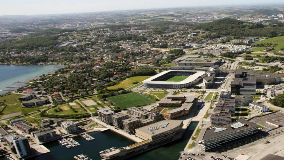Siden Hinna Park startet forvandlingen av Jåttåvågen fra industri­område i 2001 har bydelen blitt ett attraktivt knute­punkt i Stavanger-regionen. (Foto: Hinna Park Facility Management AS)