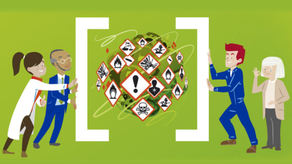 Faksimile fra Healthy Workplaces Campaign – Manage Dangerous Substances. (Ill.: EU-OSHA) Faksimile fra Healthy Workplaces Campaign – Manage Dangerous Substances. (Ill.: EU-OSHA)