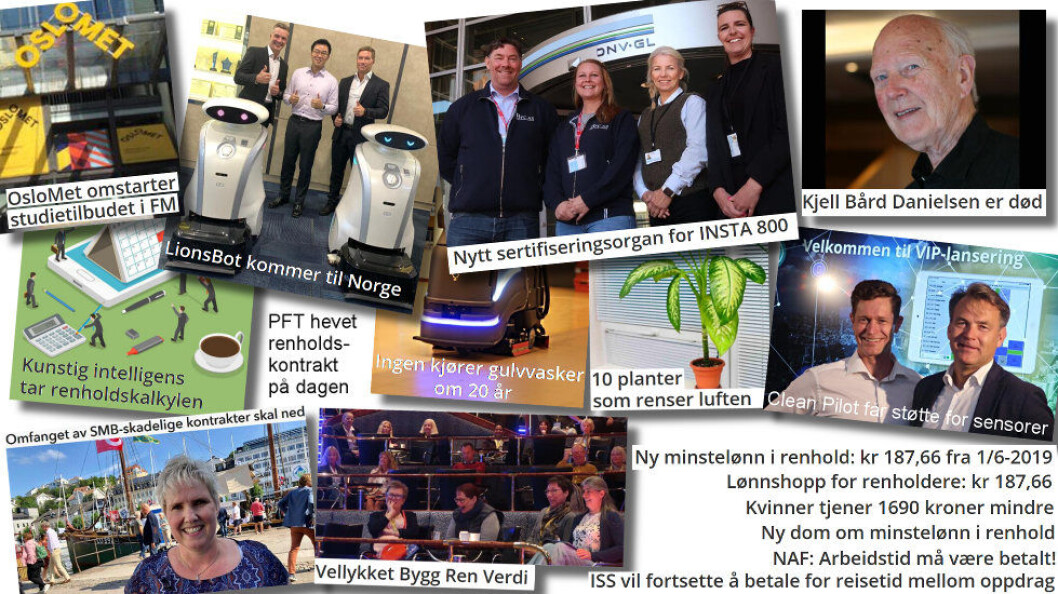 Et knippe av de mest leste sakene på Renholdsnytt.no i fjor. Et knippe av de mest leste sakene på Renholdsnytt.no i fjor.