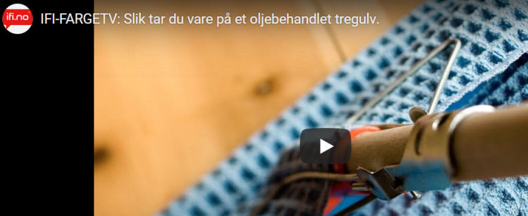 Slik tar du vare på et oljebehandlet tregulv. Faksimile fra Informasjonskontoret for farge og interiør. Slik tar du vare på et oljebehandlet tregulv. Faksimile fra Informasjonskontoret for farge og interiør.