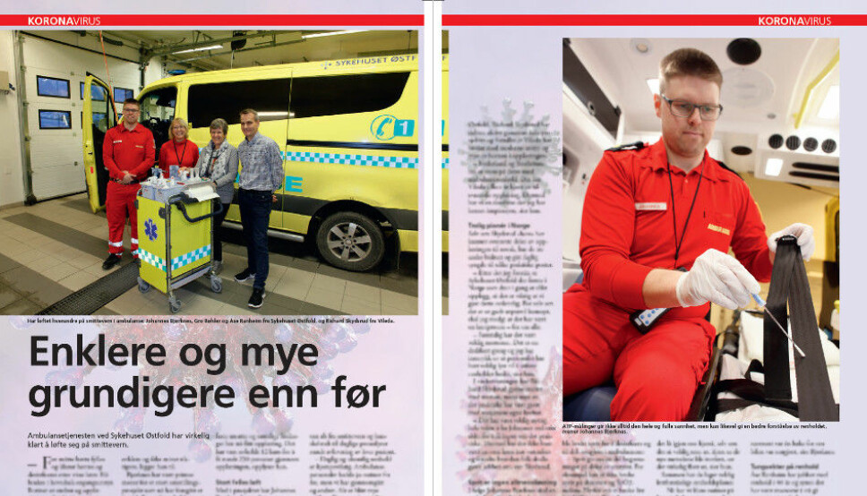 I det kommende Renholdsnytt nr. 2/2020 kan du lese om et omfattende prosjekt som Sykehuset Østfold påbegynte sammen med Vileda i 2019, rundt opplæring, utføring og kvalitetssikring av renhold og desinfisering i ambulanser.
