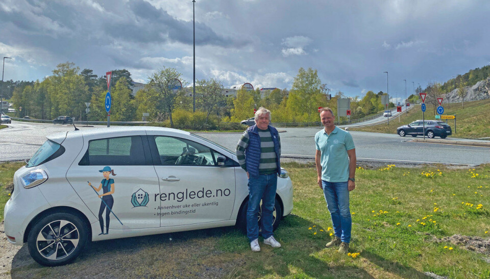 Åsmund Nyhus (tv) er daglig leder i SALIS bedrifts­helse­tjenester og Geir Nilsen er daglig leder i Renglede.no AS.