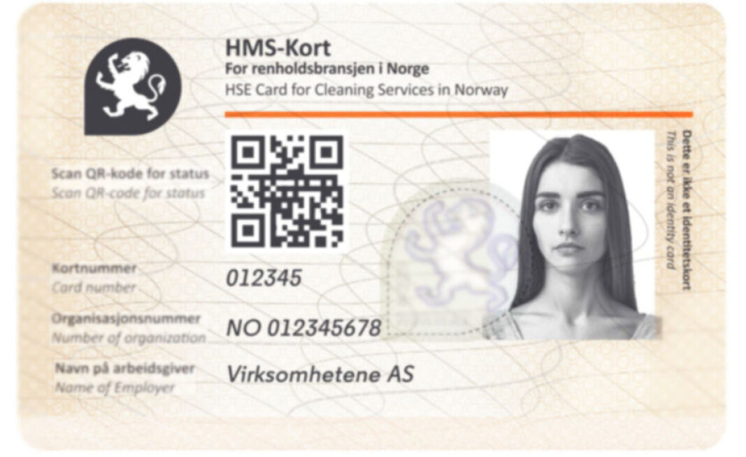 HMS-kort i renhold fra 2020. HMS-kort i renhold fra 2020.