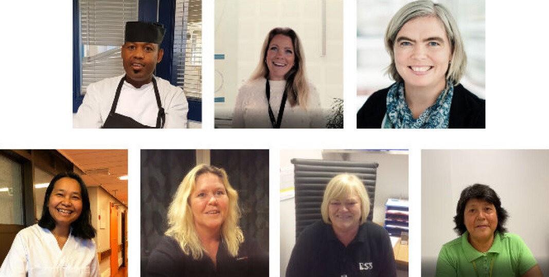 Nominerte til Årets Servicehelt 2020, øverst fra venstre: Adam Daak, Renate Haugland og Guri Kvam. Nederst fra venstre: Wanna Saosoong, Marianne Skretting, Gro Strøm og Maria Valderama. Nominerte til Årets Servicehelt 2020, øverst fra venstre: Adam Daak, Renate Haugland og Guri Kvam. Nederst fra venstre: Wanna Saosoong, Marianne Skretting, Gro Strøm og Maria Valderama.