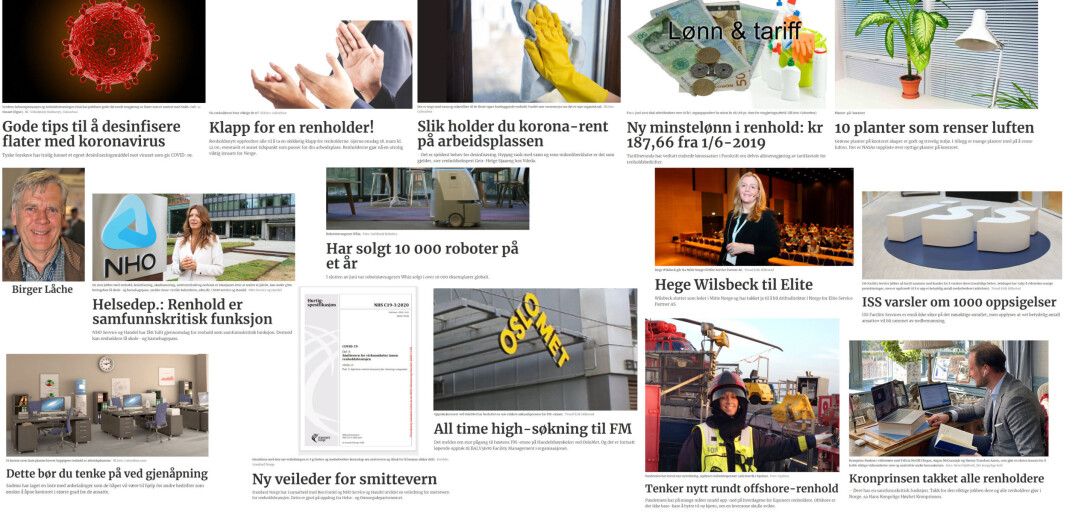 Et knippe av de mest leste sakene på Renholdsnytt.no i fjor. Et knippe av de mest leste sakene på Renholdsnytt.no i fjor.