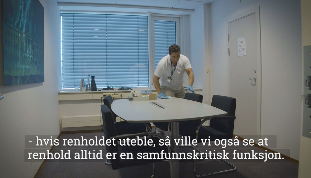 I en ny film påpeker NHO Service og Handel renholdernes betydning for samfunnet. Filmen kan også brukes som utgangspunkt for interne diskusjoner i organisasjonen. I en ny film påpeker NHO Service og Handel renholdernes betydning for samfunnet. Filmen kan også brukes som utgangspunkt for interne diskusjoner i organisasjonen.