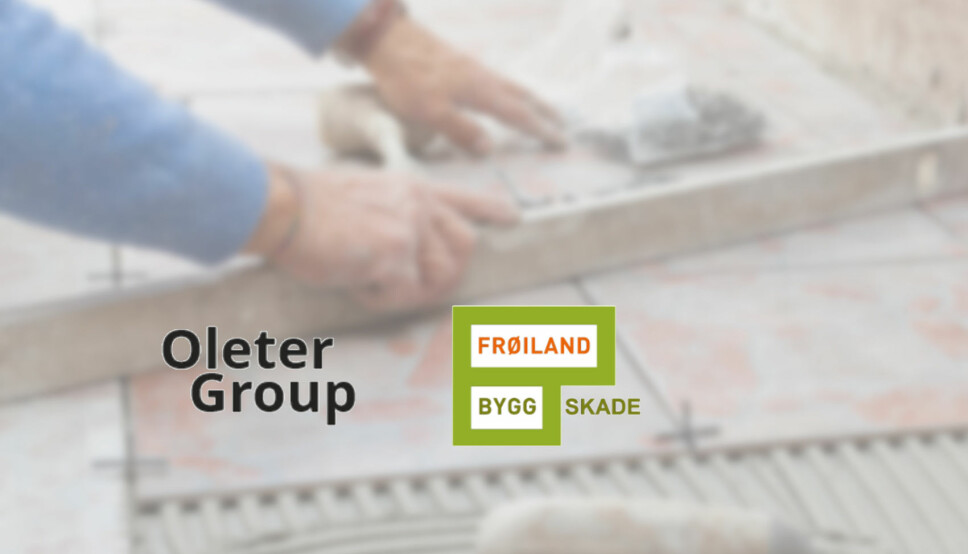Svenske Oleter Group og norske Frøiland Bygg Skade går sammen innenfor skadeservice.