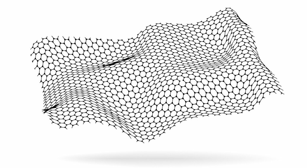 Typen nanoform kan ha mye å si for blant annet opplysninger i sikkerhets­datablader. Illustrasjonen viser for øvrig grafén, som er et mole­kylært nettverk av sammen­koblede sekskanter.