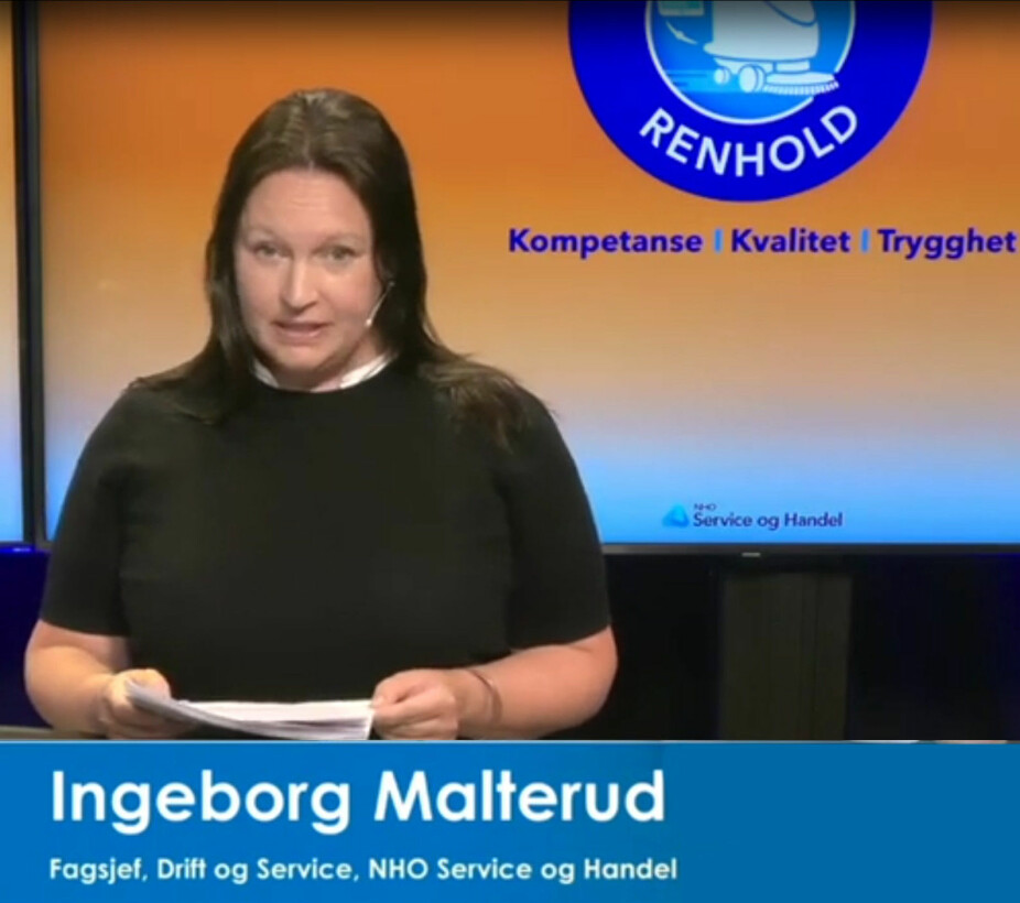 Fagsjef Ingeborg Malterud i NHO SH under lanseringen.