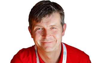 Geir-Helge Sjaaeng hos Vileda. Geir-Helge Sjaaeng hos Vileda.