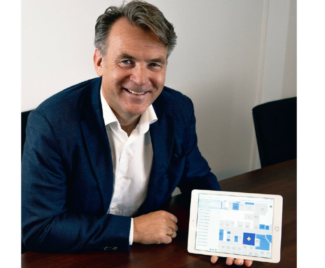 Jørgen Sannesmoen, adm.dir. i Datec AS, her med CleanPilot Go på skjermen. Jørgen Sannesmoen, adm.dir. i Datec AS, her med CleanPilot Go på skjermen.