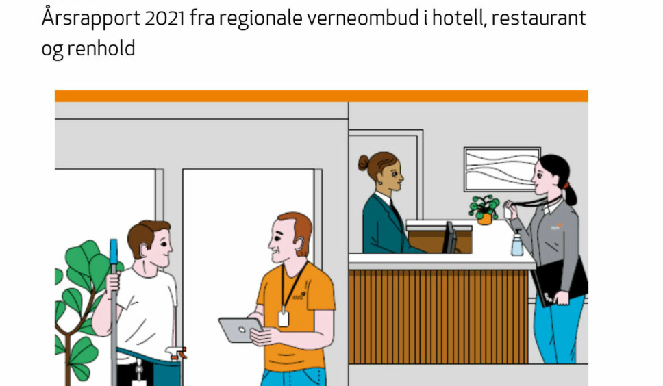 Fra årsrapporten 2021 fra de regionale verne­ombudene for hotell-, restaurant- og renholds­bransjene.