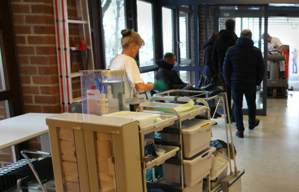 Også i Tyskland er renhold blitt en stadig mer spesialisert profesjon, som her i et tysk sykehus.