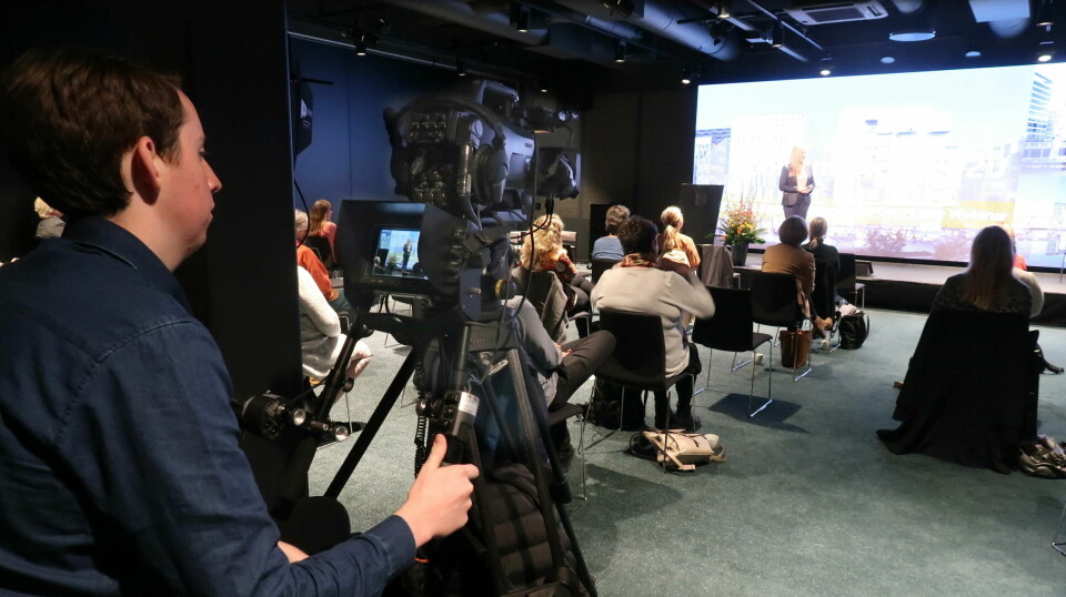 Kameraopptak under foredrag i Norsk Kommunalteknisk Forening